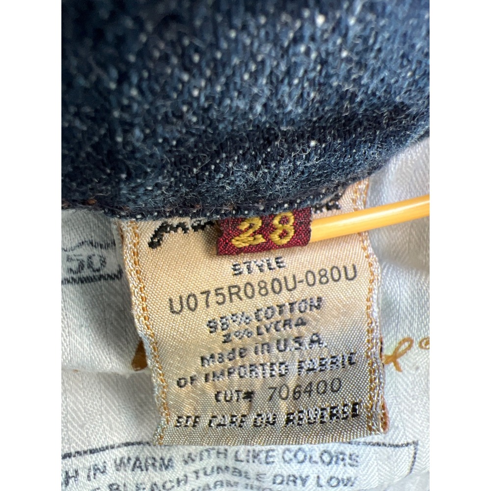 7 For All Mankind Jeans Womens 28‎ Bootcut USA Made Distressed Y2K Denim VTG - Picture 8 of 9